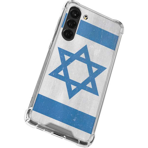Israel Flag Distressed Galaxy S24 FE Clear Case